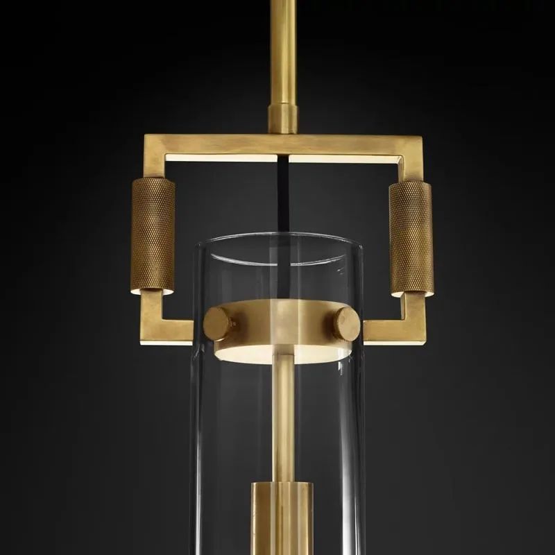 Industrial Brass Glass Pendant Light E26 Edison Ceiling Fixture