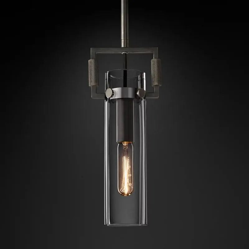 Industrial Brass Glass Pendant Light E26 Edison Ceiling Fixture