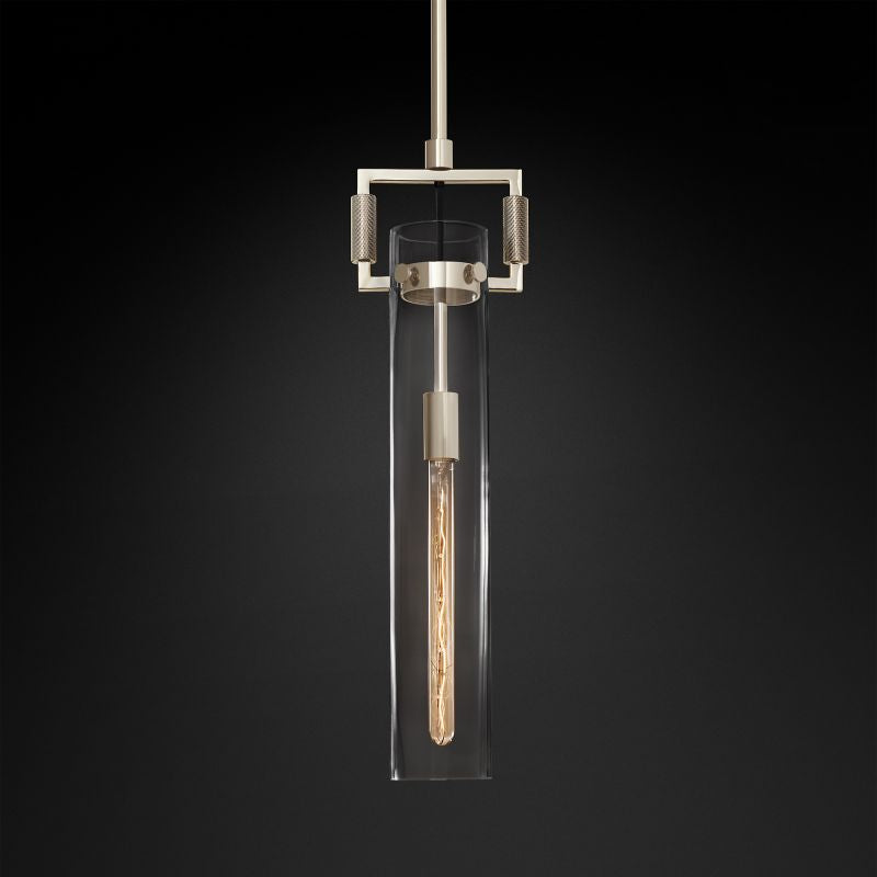 Industrial Brass Glass Pendant Light E26 Edison Ceiling Fixture