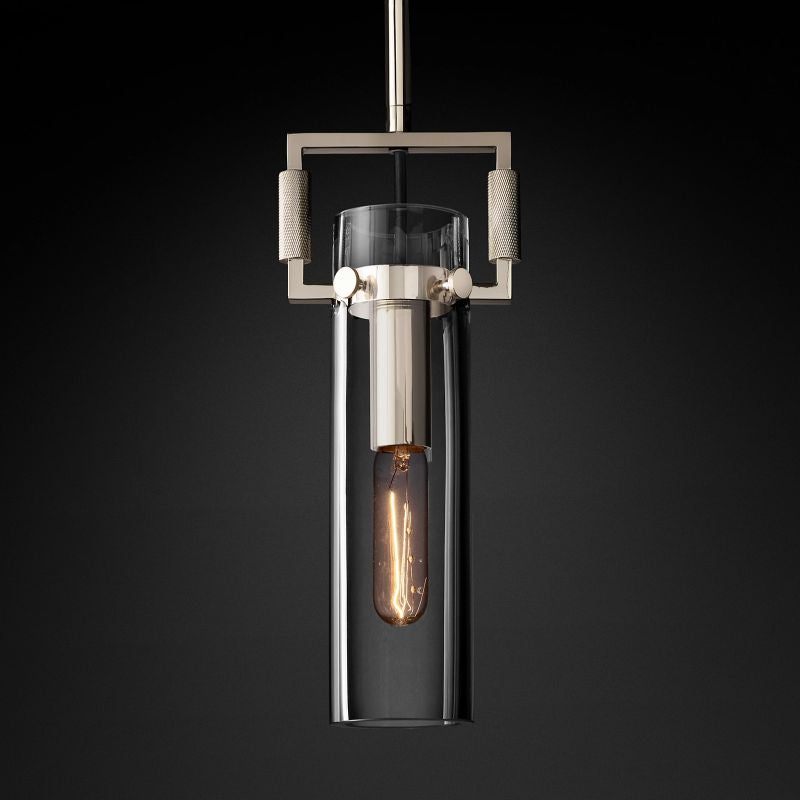Industrial Brass Glass Pendant Light E26 Edison Ceiling Fixture