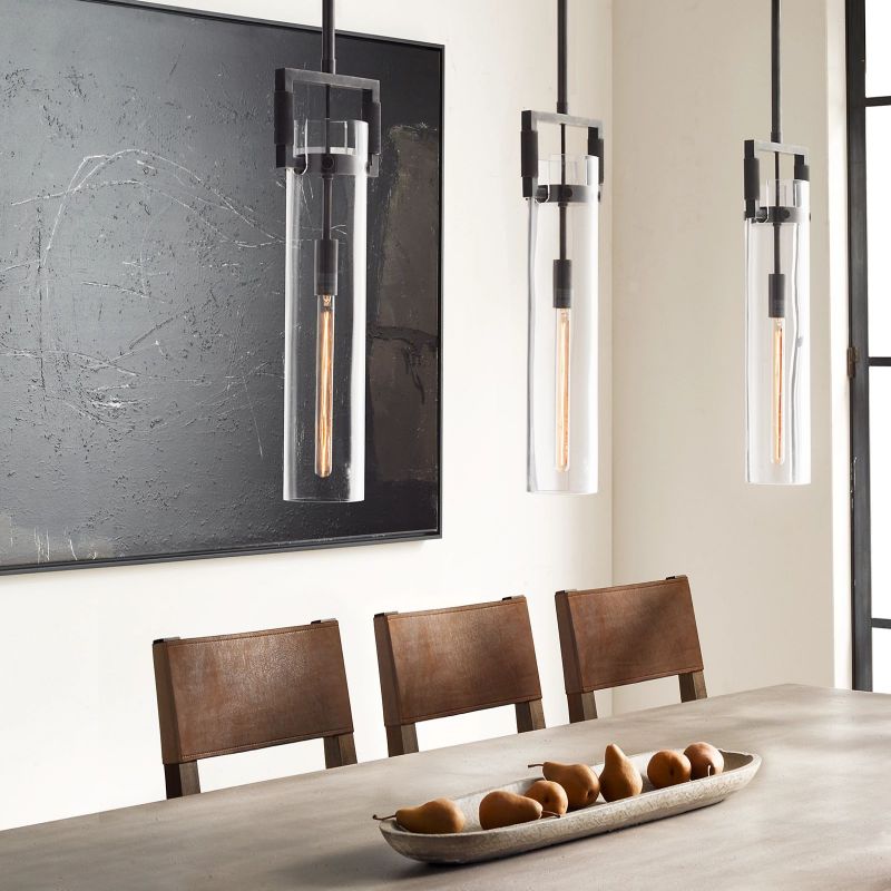 Industrial Brass Glass Pendant Light E26 Edison Ceiling Fixture