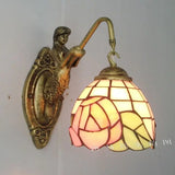 6" Tiffany Style LED Wall Lamp Mermaid Glass Bedroom Living Room Vanity Light