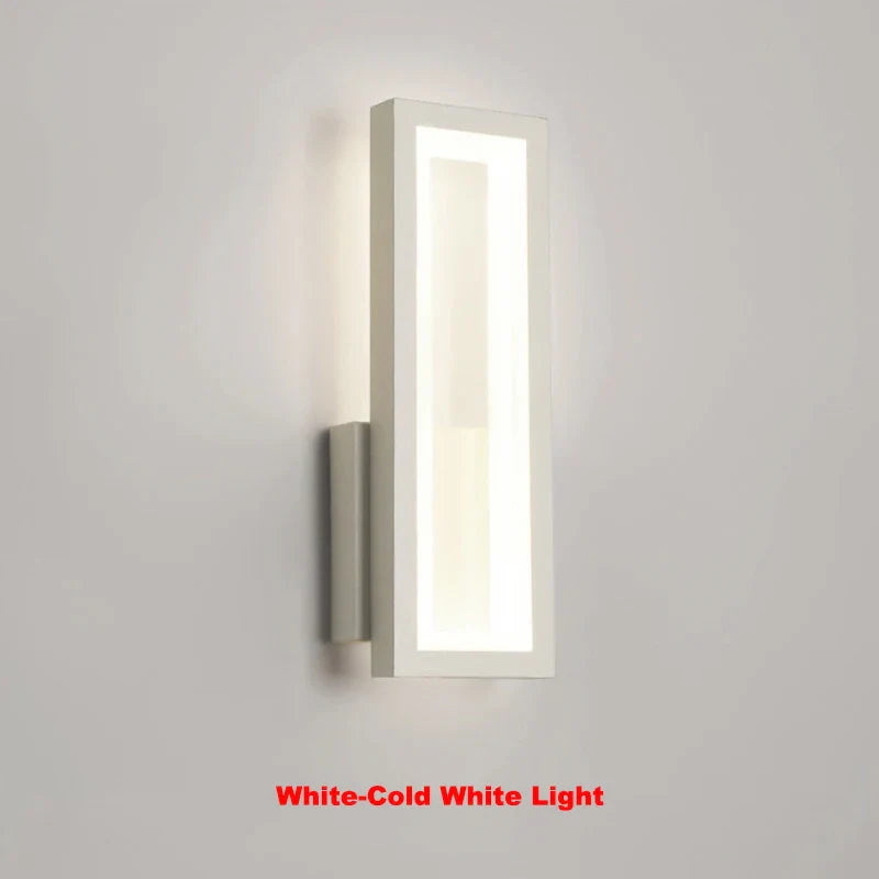 Modern Minimalist LED Wall Lamp – Black White Light for Bedroom & Living Room