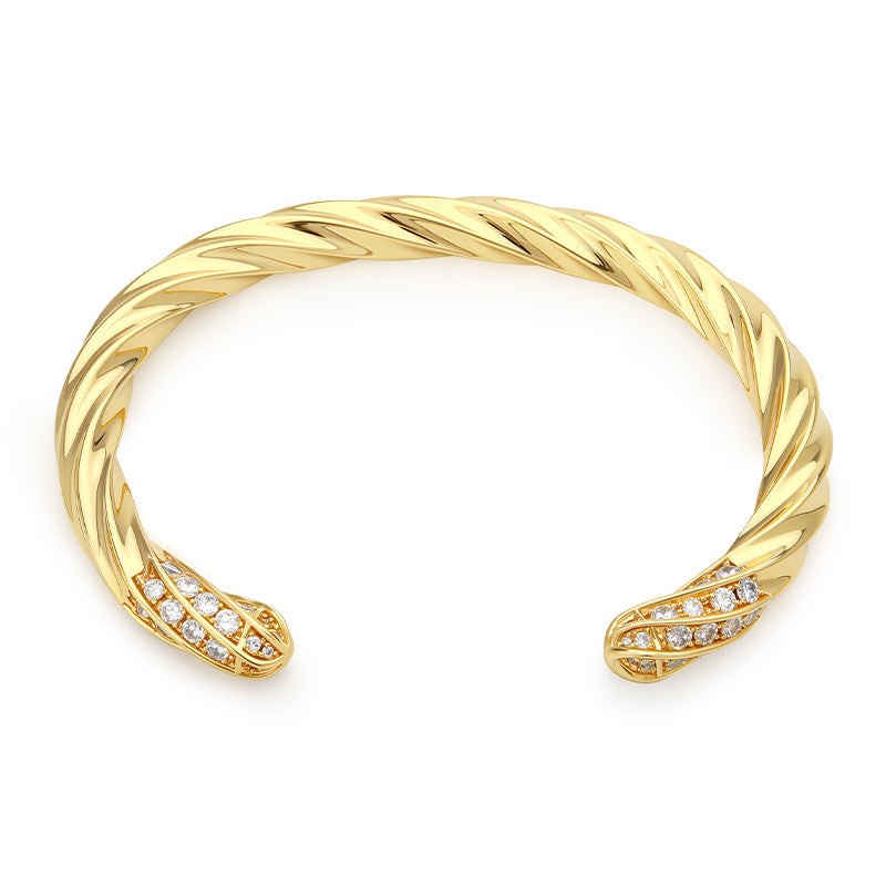 18k Gold-Plated Spiral Bracelet