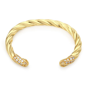 18k Gold-Plated Spiral Bracelet