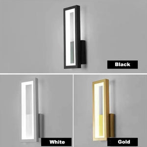 Modern Minimalist LED Wall Lamp – Black White Light for Bedroom & Living Room