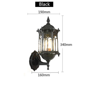 Retro Outdoor Waterproof E27 Wall Lamp Garden Courtyard Villa Balcony Sconce