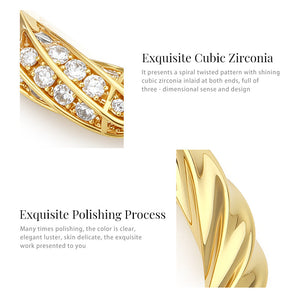 18k Gold-Plated Spiral Bracelet