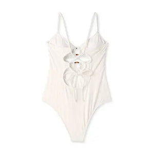 Shade & Shore Women's O-Ring One Piece Swimsuit Back Tie Lace Up Swimwear