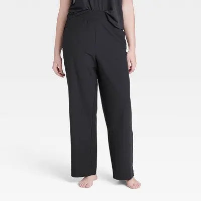 High-Rise Straight Leg Woven Pants - All In Motion