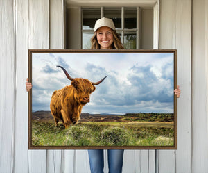 Highland Cattle Wall Art Cow Canvas Print Animal Art