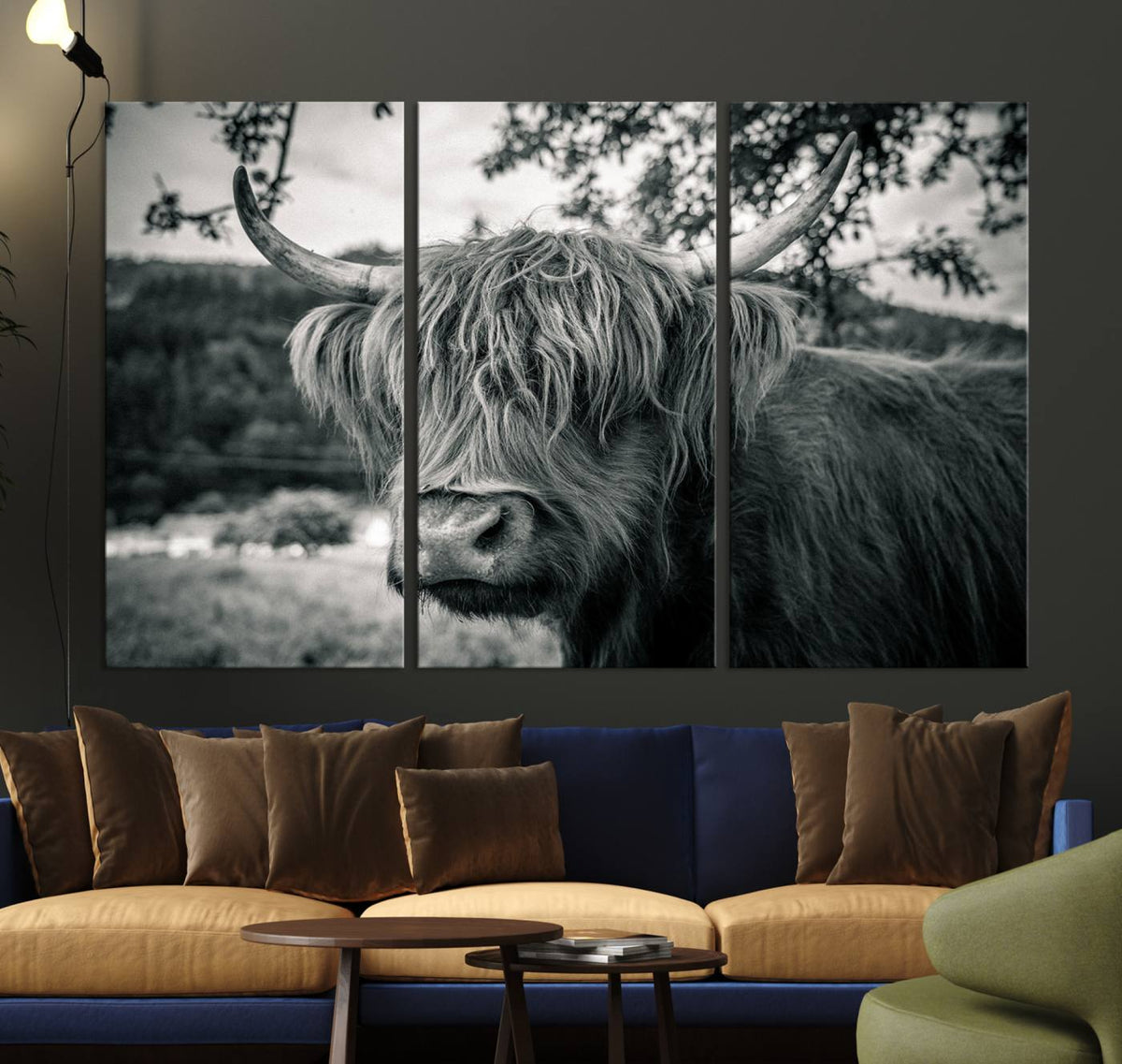 Highland Cow Wall Art Canvas Print Scottish Cattle Canvas
