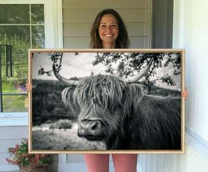 Highland Cow Wall Art Canvas Print Scottish Cattle Canvas