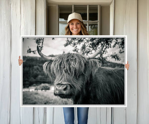 Highland Cow Wall Art Canvas Print Scottish Cattle Canvas