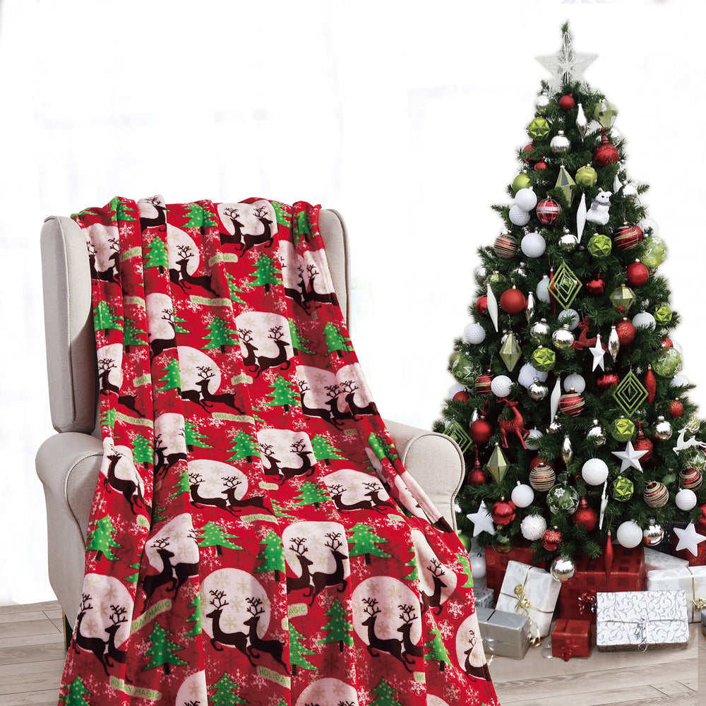 Cozy Festive Holiday Throw Blanket 50" x 60"