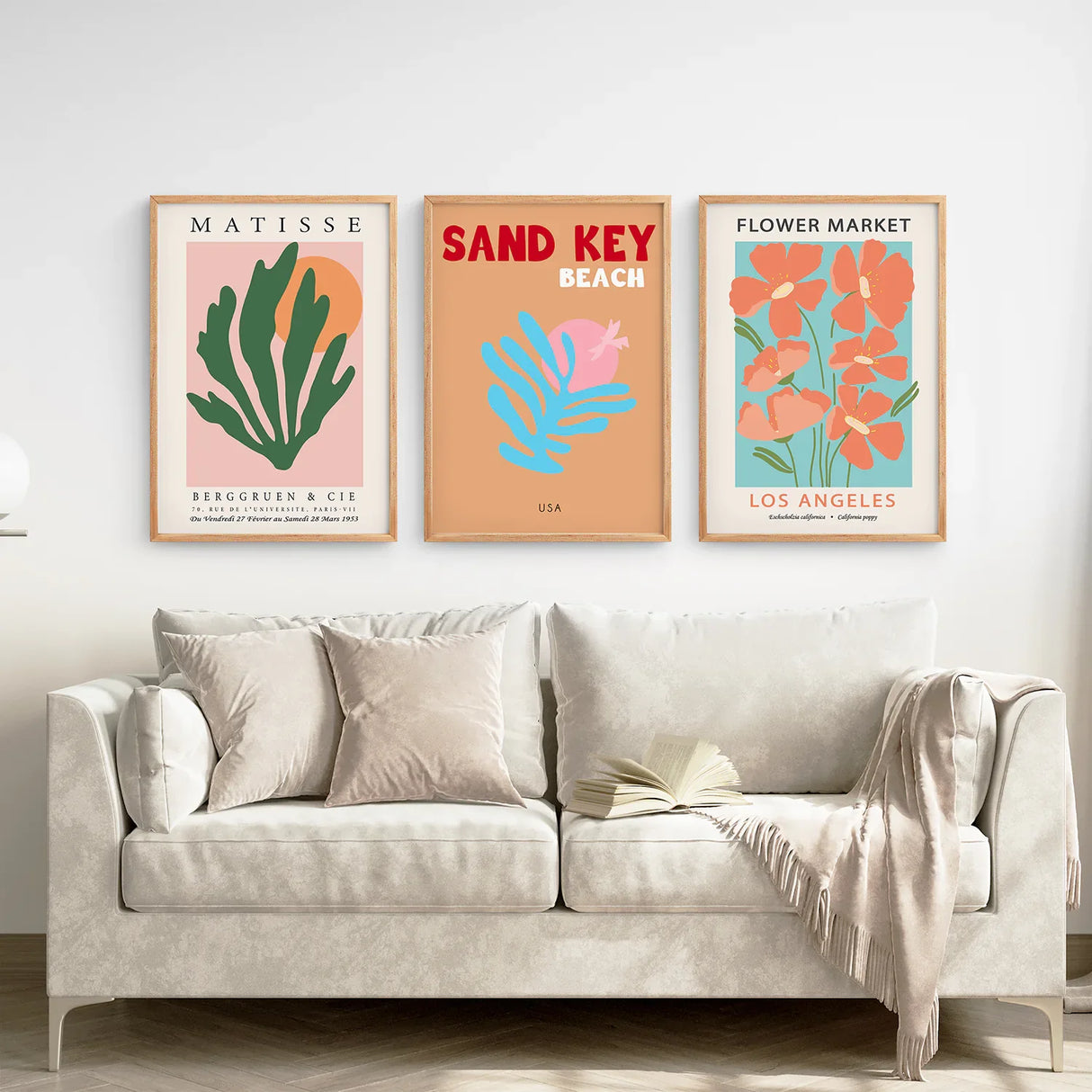 Trendy Colorful Prints Set of 3 Henri Matisse Art