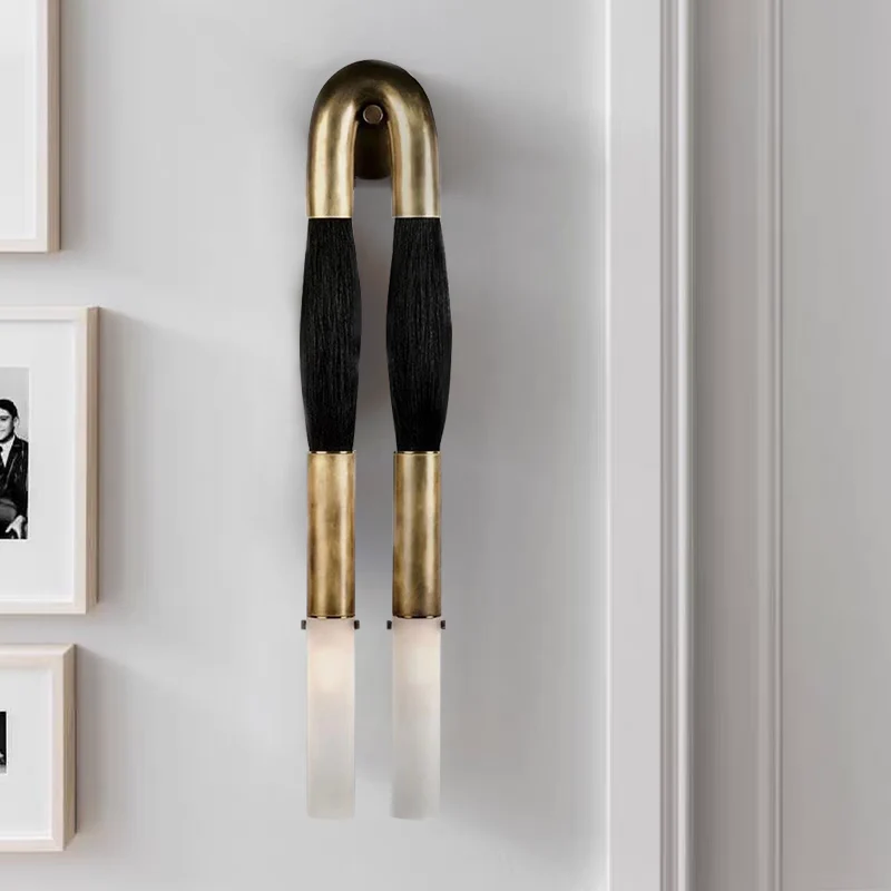 Modern Brass and Glass Wall Sconce