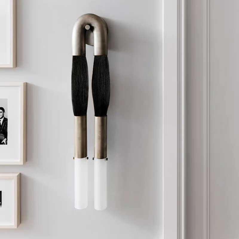 Modern Brass and Glass Wall Sconce