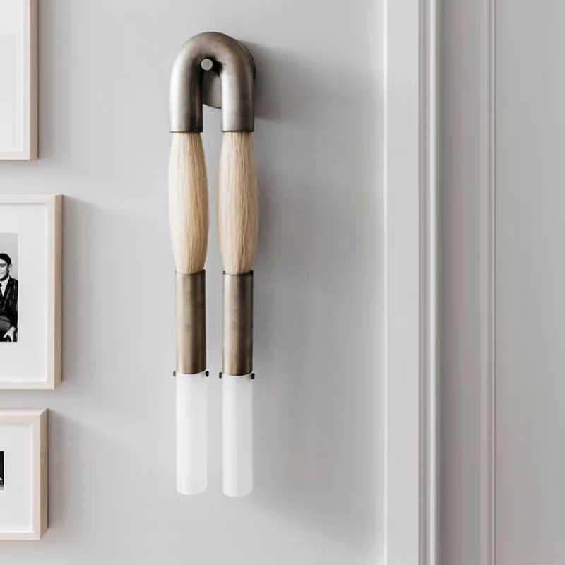 Modern Brass and Glass Wall Sconce