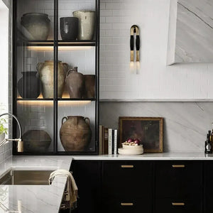 Modern Brass and Glass Wall Sconce