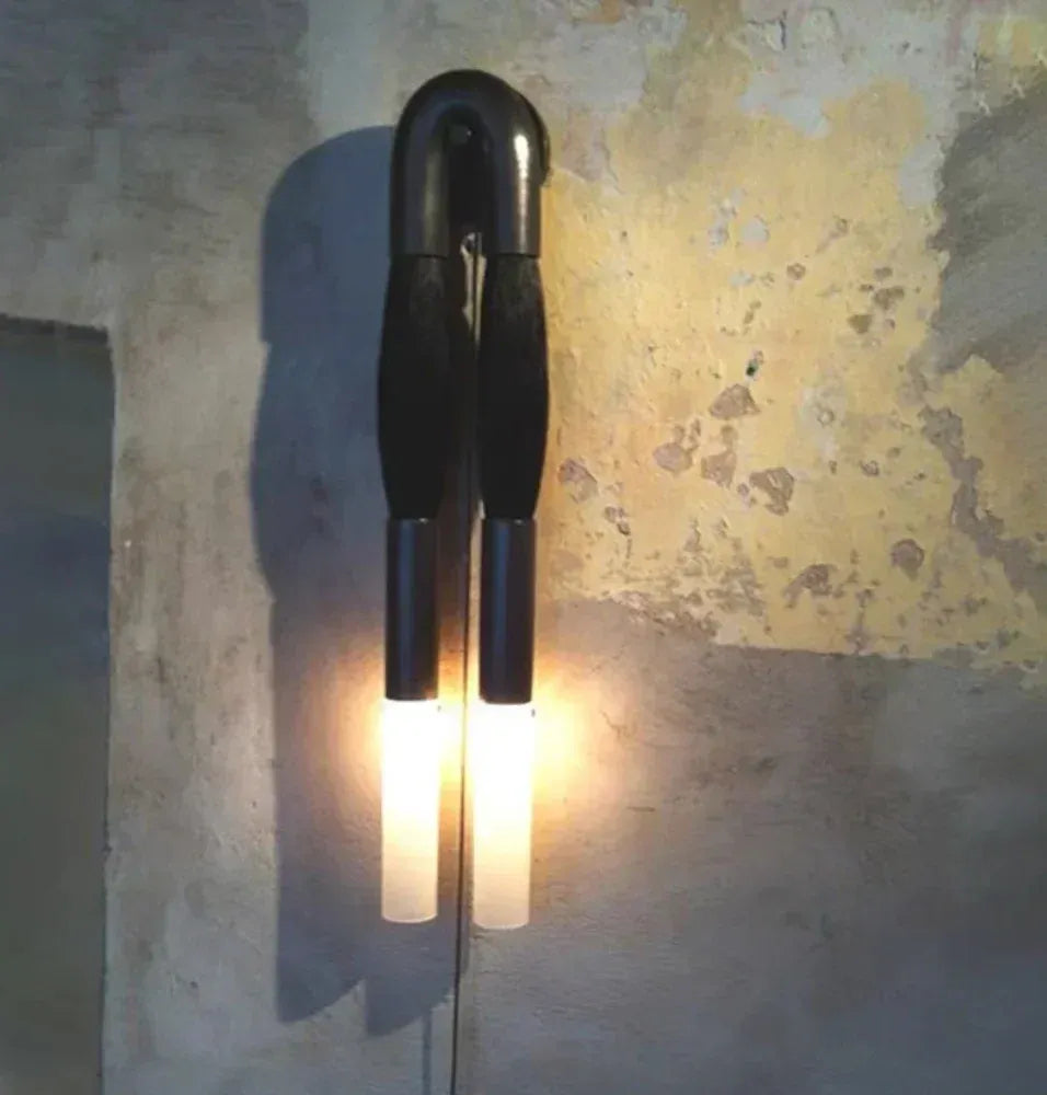 Modern Brass and Glass Wall Sconce