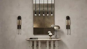 Modern Brass and Glass Wall Sconce