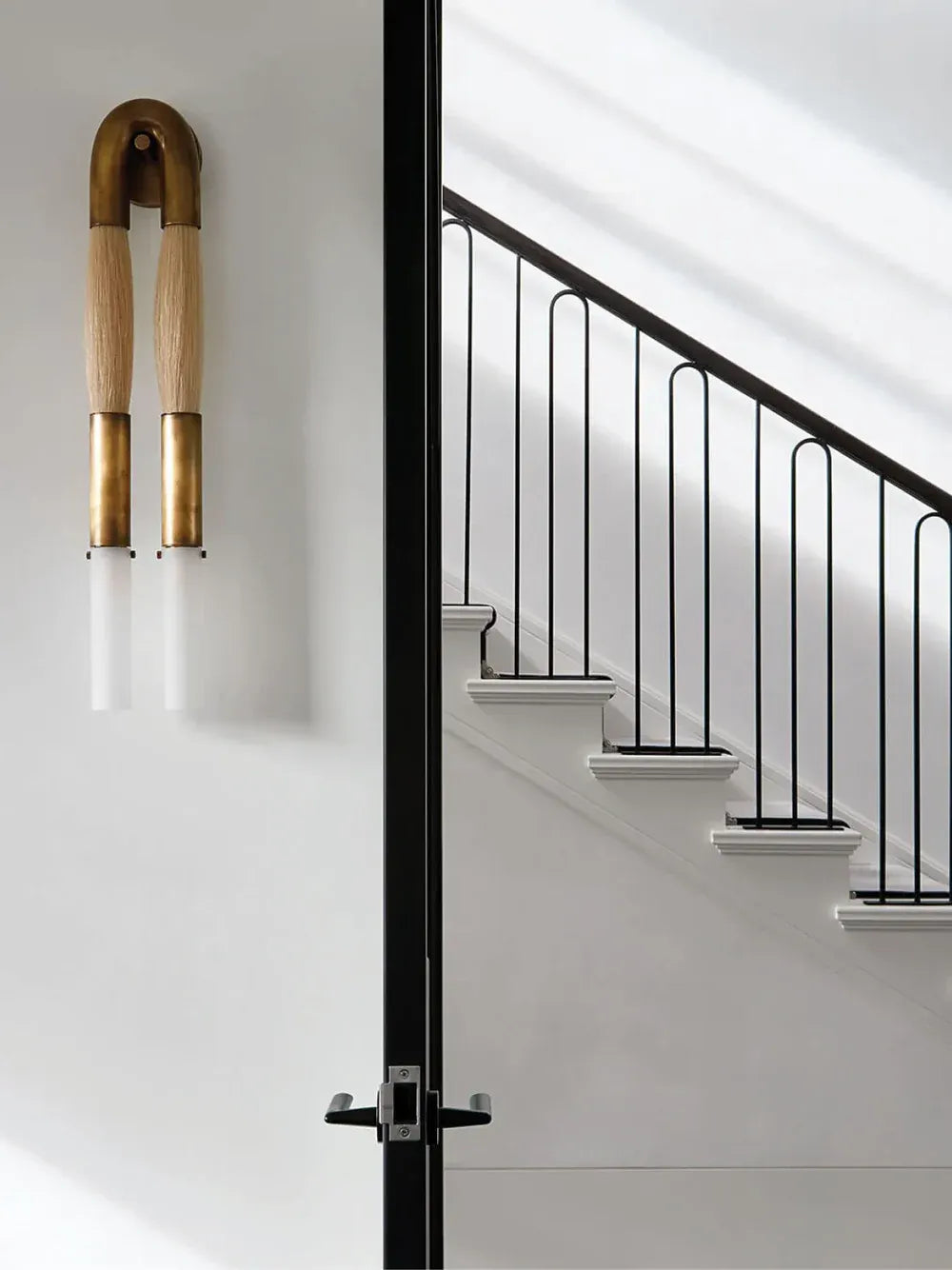 Modern Brass and Glass Wall Sconce