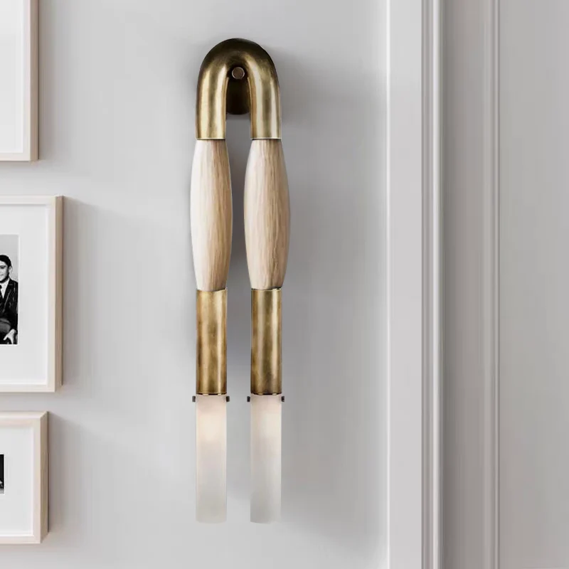 Modern Brass and Glass Wall Sconce