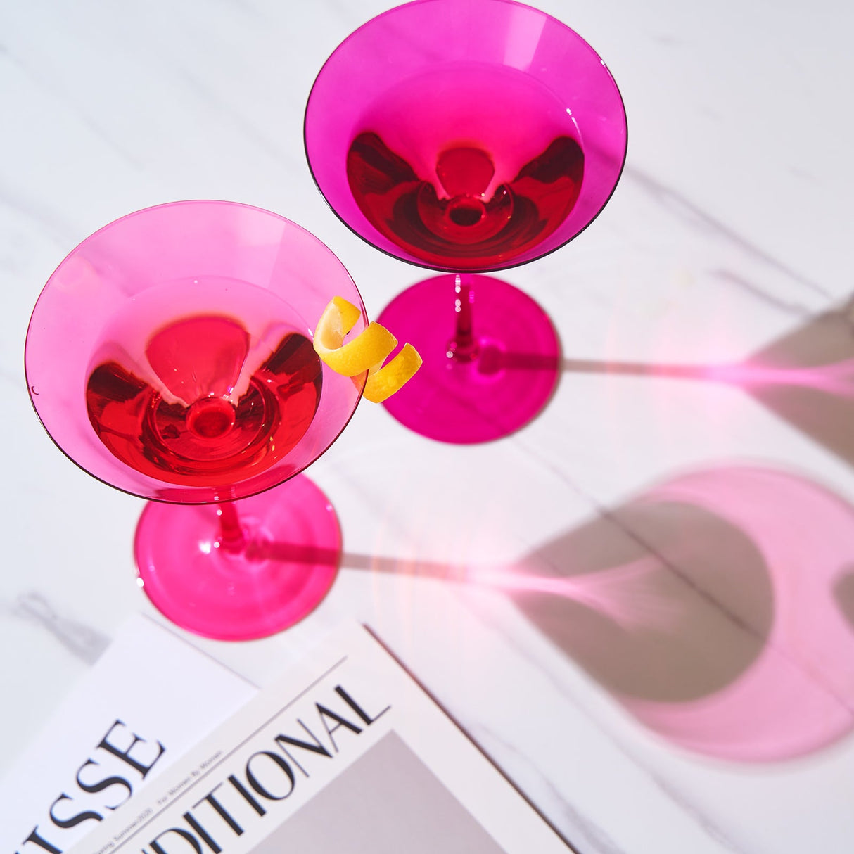 Chica Martini Cocktail Glassware, Set of 2