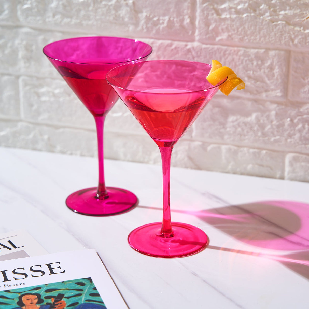 Chica Martini Cocktail Glassware, Set of 2