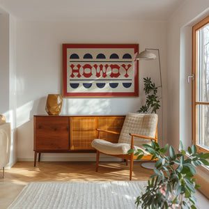 Howdy Typography Art Poster Print
