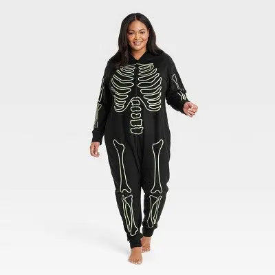Women's Glow-In-The-Dark Skeleton Halloween Matching Family Union Suit - Hyde & EEK! Boutique