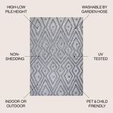 Balansat moroccan diamond indoor/outdoor area rug
