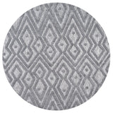 Balansat moroccan diamond round indoor/outdoor area rug