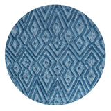 Balansat moroccan diamond round indoor/outdoor area rug