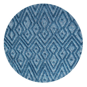 Balansat moroccan diamond round indoor/outdoor area rug