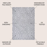 Balansat moroccan diamond indoor/outdoor area rug