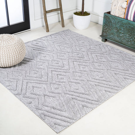 Balansat moroccan diamond square indoor/outdoor area rug