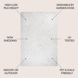 Balansat moroccan diamond indoor/outdoor area rug