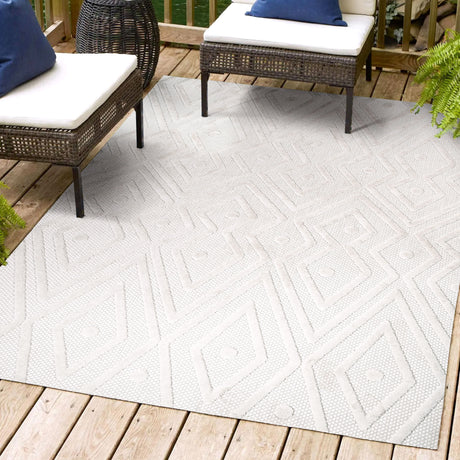 Balansat moroccan diamond indoor/outdoor area rug