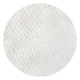 Balansat moroccan diamond round indoor/outdoor area rug
