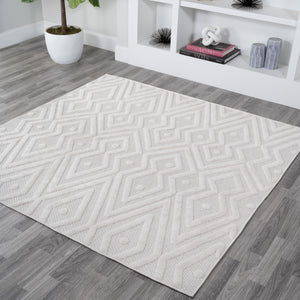 Balansat moroccan diamond square indoor/outdoor area rug