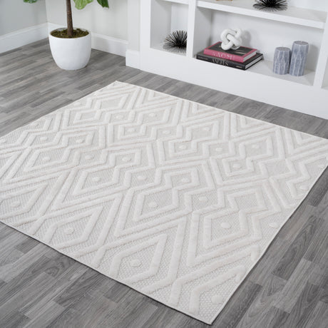 Balansat moroccan diamond square indoor/outdoor area rug