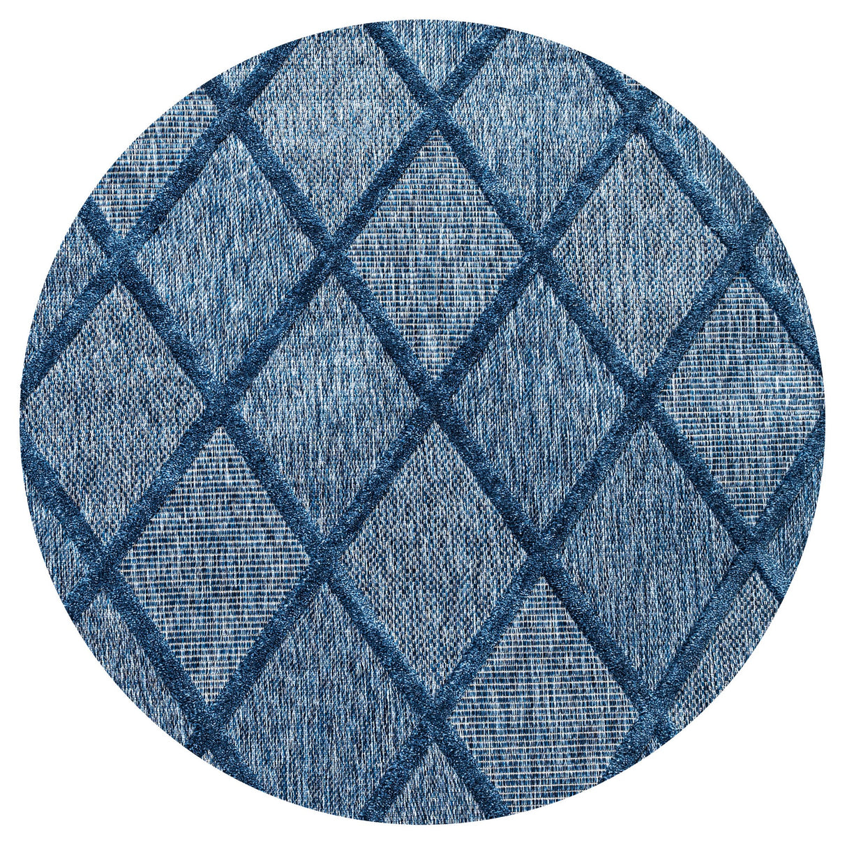 Salines Diamond Trellis Round Indoor/Outdoor Area Rug