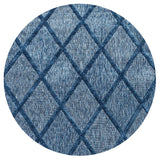 Salines Diamond Trellis Round Indoor/Outdoor Area Rug