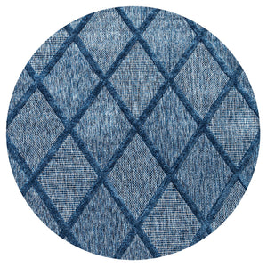 Salines Diamond Trellis Round Indoor/Outdoor Area Rug