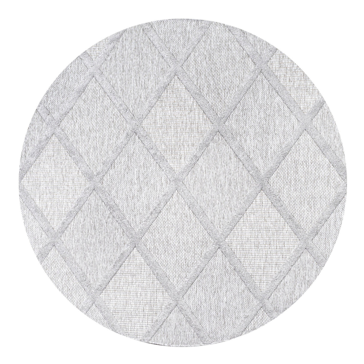 Salines Diamond Trellis Round Indoor/Outdoor Area Rug