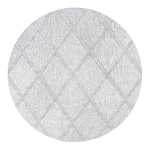 Salines Diamond Trellis Round Indoor/Outdoor Area Rug