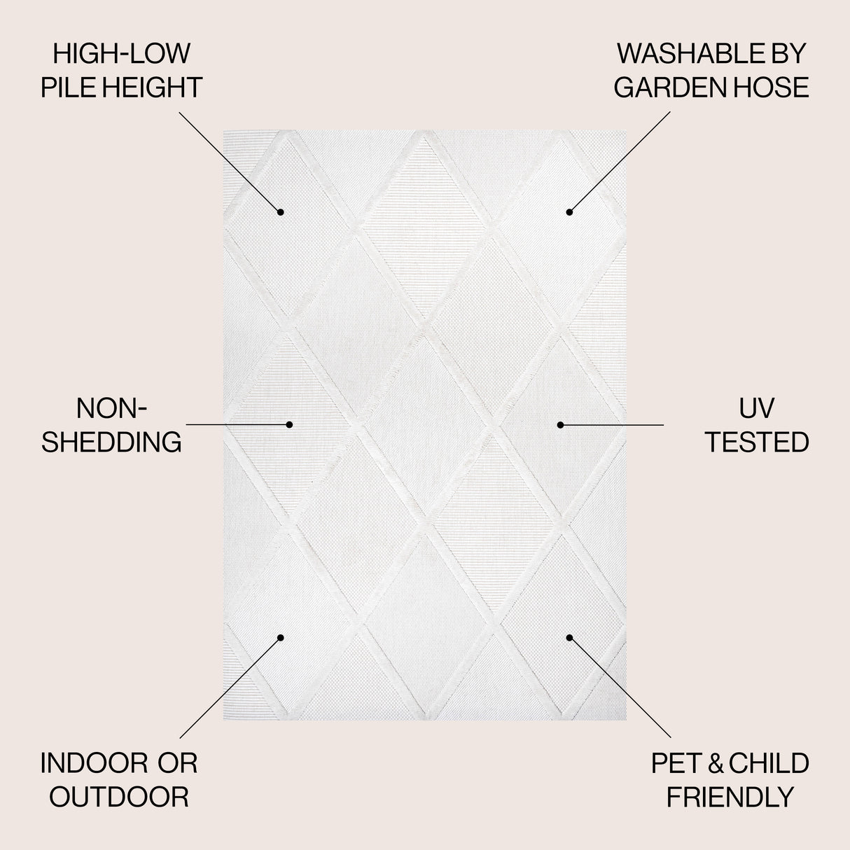 Salines Diamond Trellis Indoor/Outdoor Area Rug