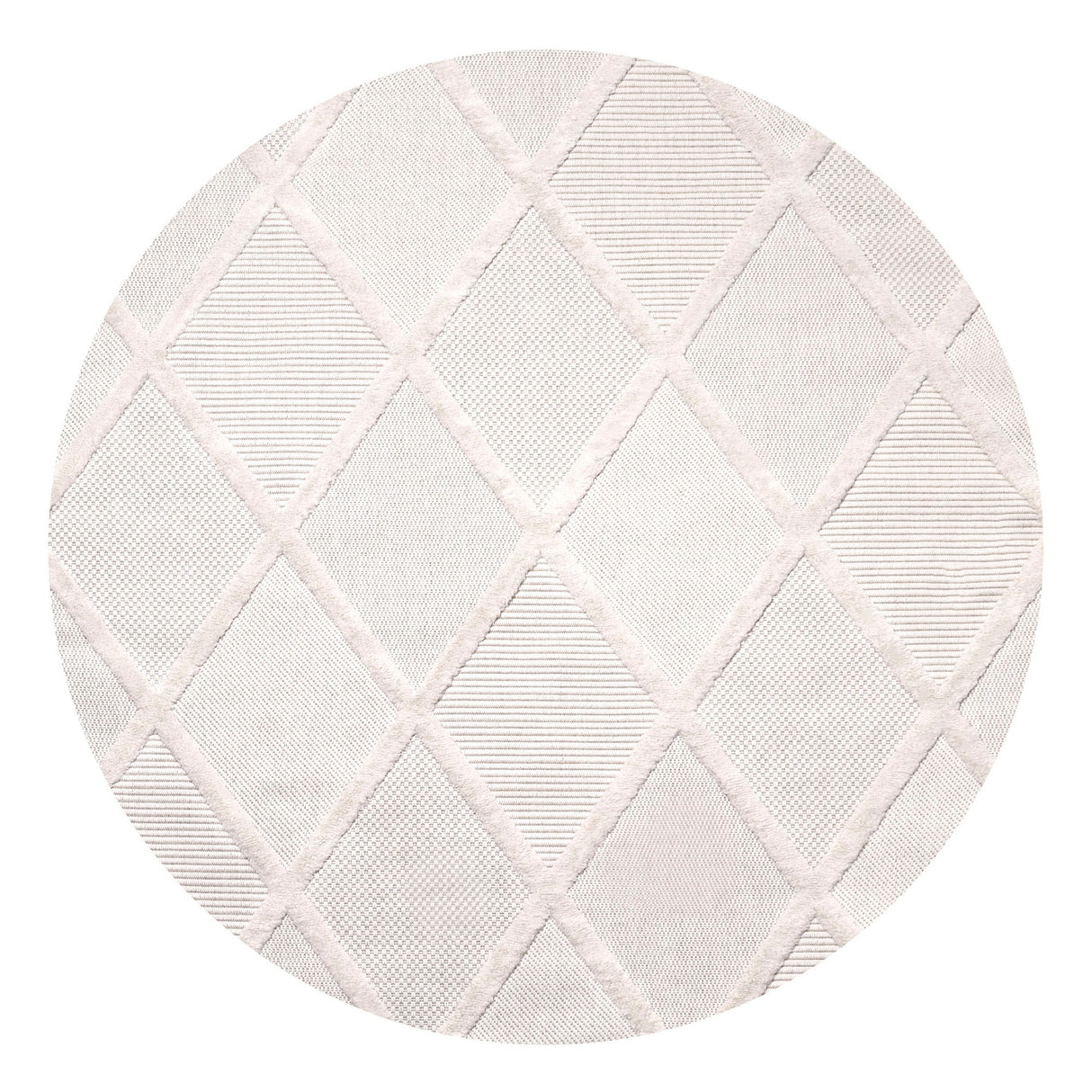 Salines Diamond Trellis Round Indoor/Outdoor Area Rug